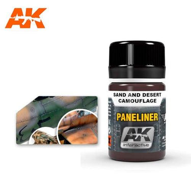 AK Interactive AK2073 Air Weathering Paneliner Sand & Desert Camouflage Enamel 35mL
